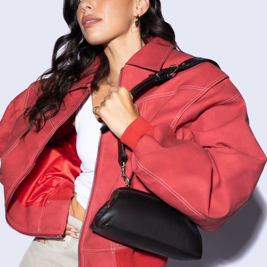 Alba Frame Small Shoulder In Pebbled Leather