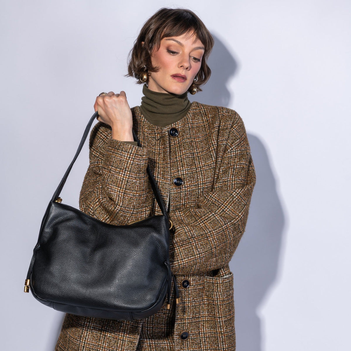 Kori Hobo Shoulder In Pebbled Leather