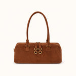 Sadie Satchel in Suede Leather - Truffle