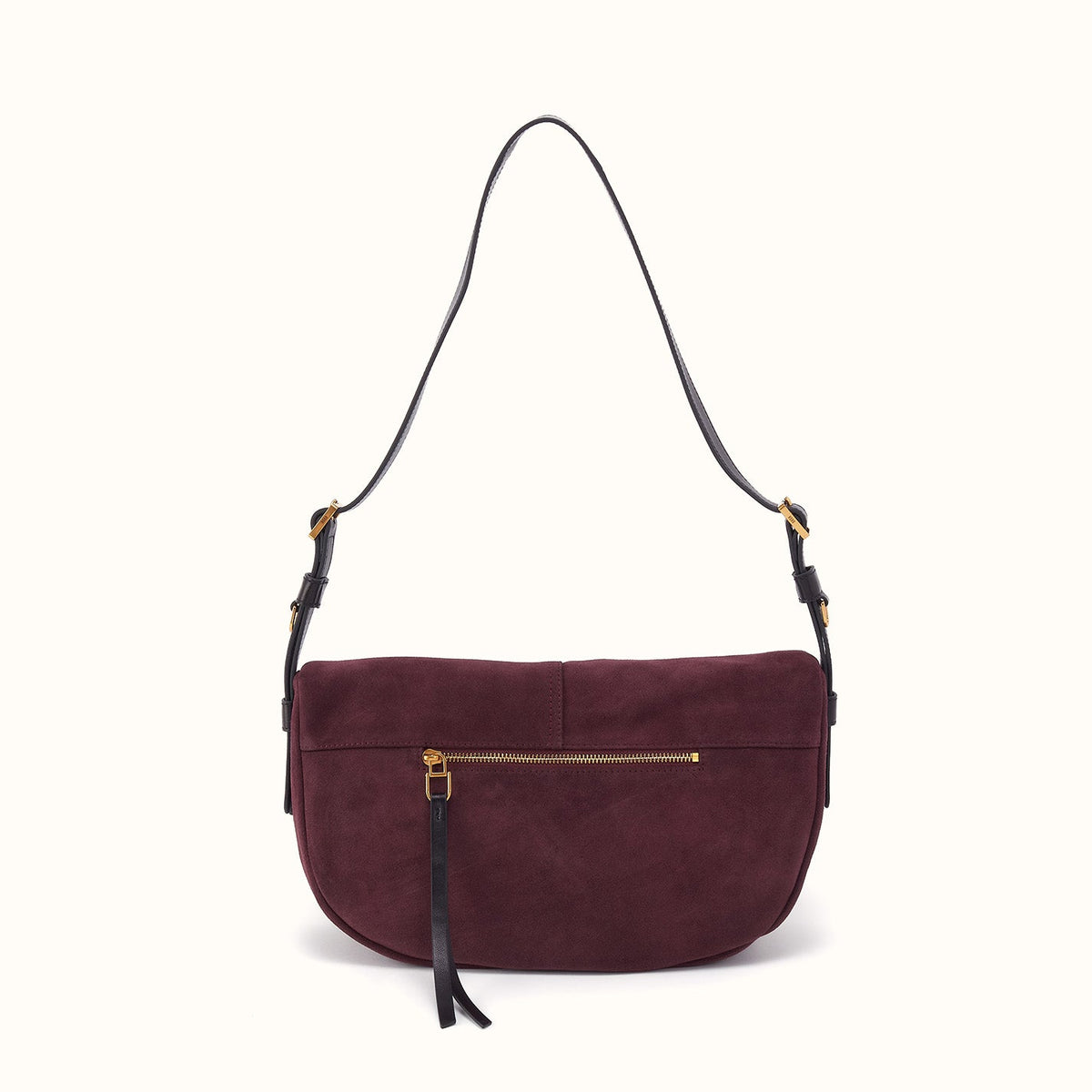 Contour Shoulder Crossbody In Suede Leather