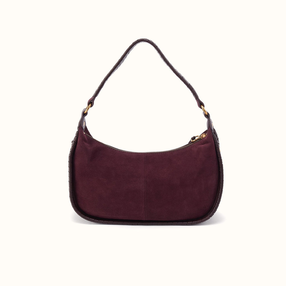Mia Crescent Hobo In Suede Leather