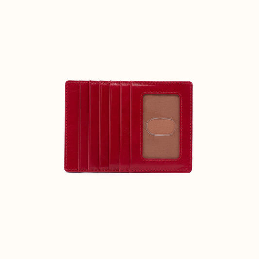 Euro Slide Card Case In Polished Leather