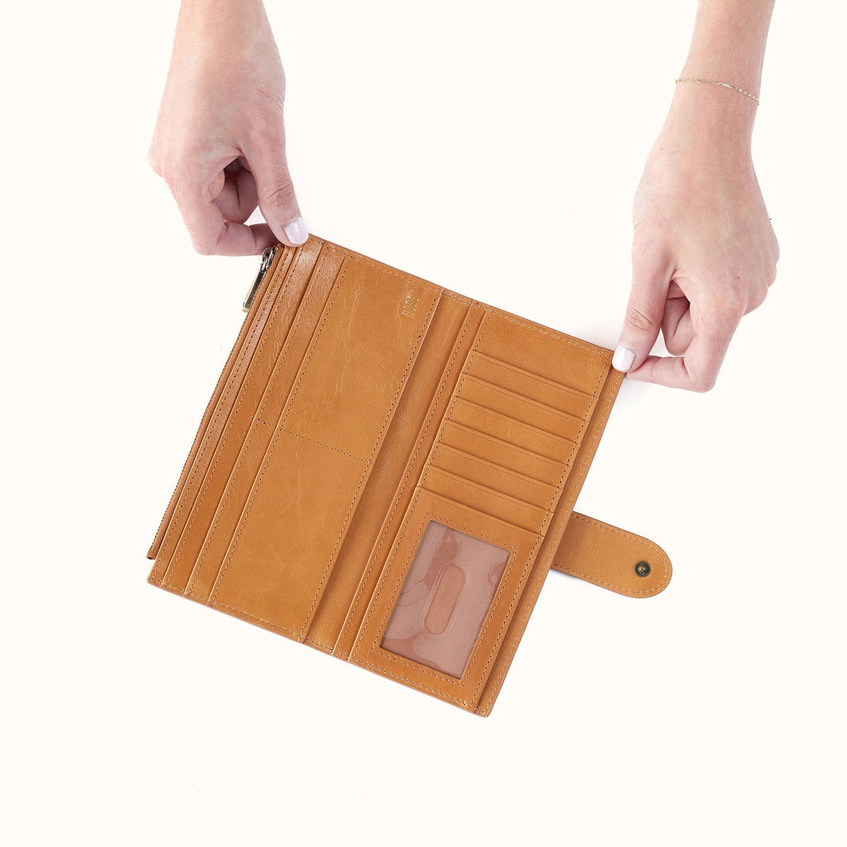 Dunn Continental Wallet In Polished Leather