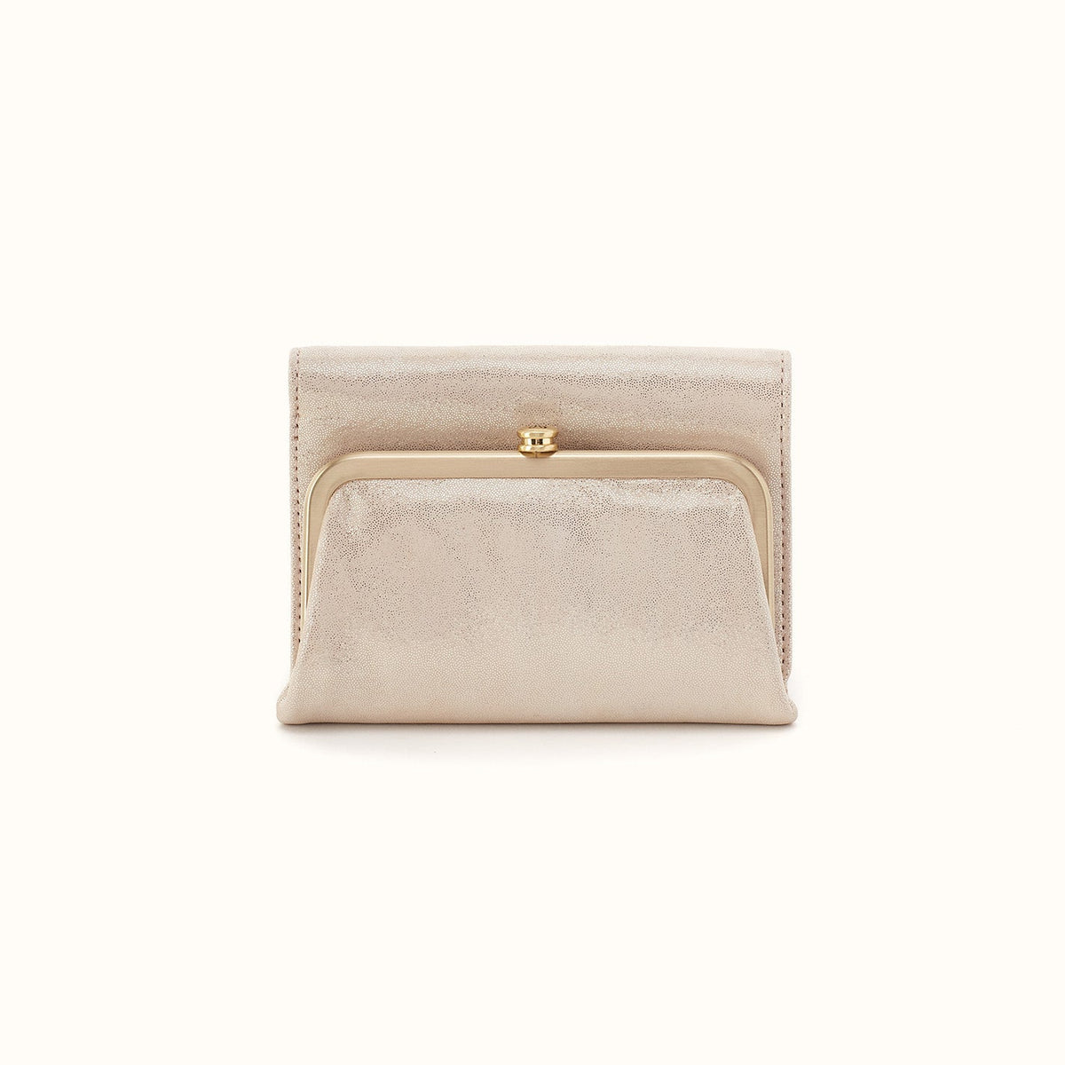 Robin Compact Wallet In Metallic Leather