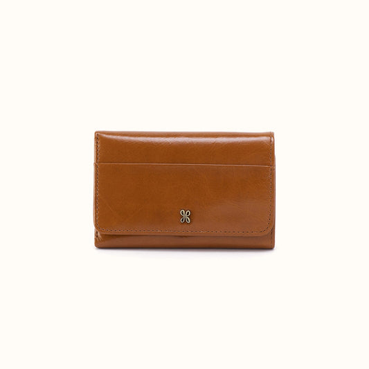 Jill Trifold Wallet In Polished Leather