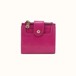 Dunn Mini Wallet in Polished Leather - Cactus Flower- FOL