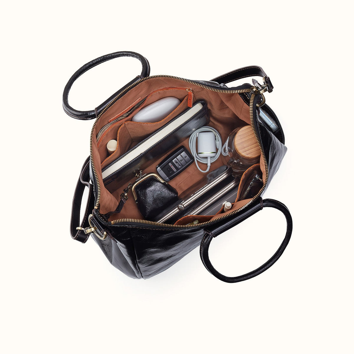 Sheila Large Satchel In Polished Leather