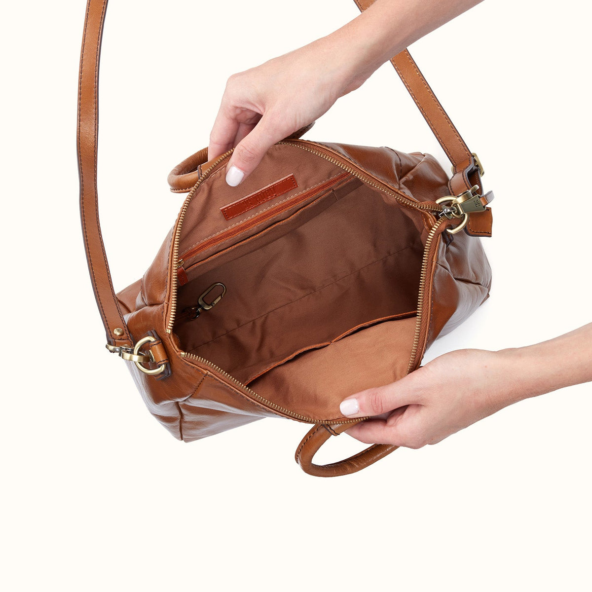 Sheila Medium Satchel In Polished Leather