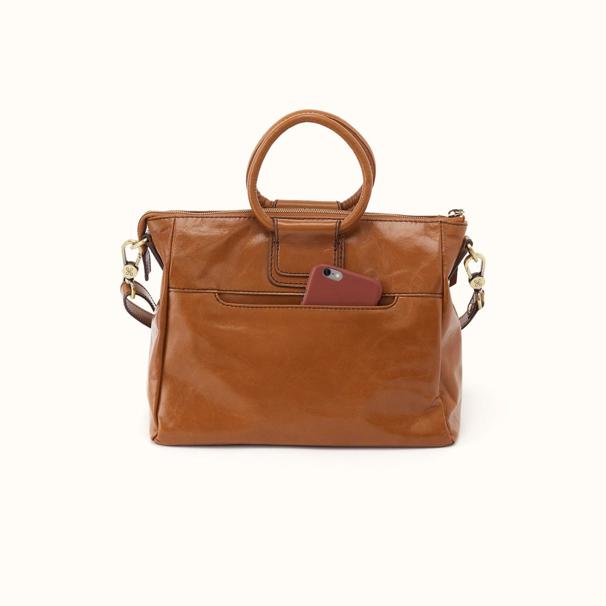 Sheila Medium Satchel In Polished Leather