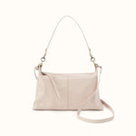 Avon Shoulder Bag In Polished Leather - Pale Flax- FOL