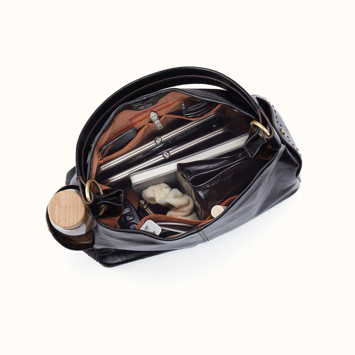 Seneca Shoulder Bag In Polished Leather