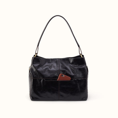 Seneca Shoulder Bag In Polished Leather