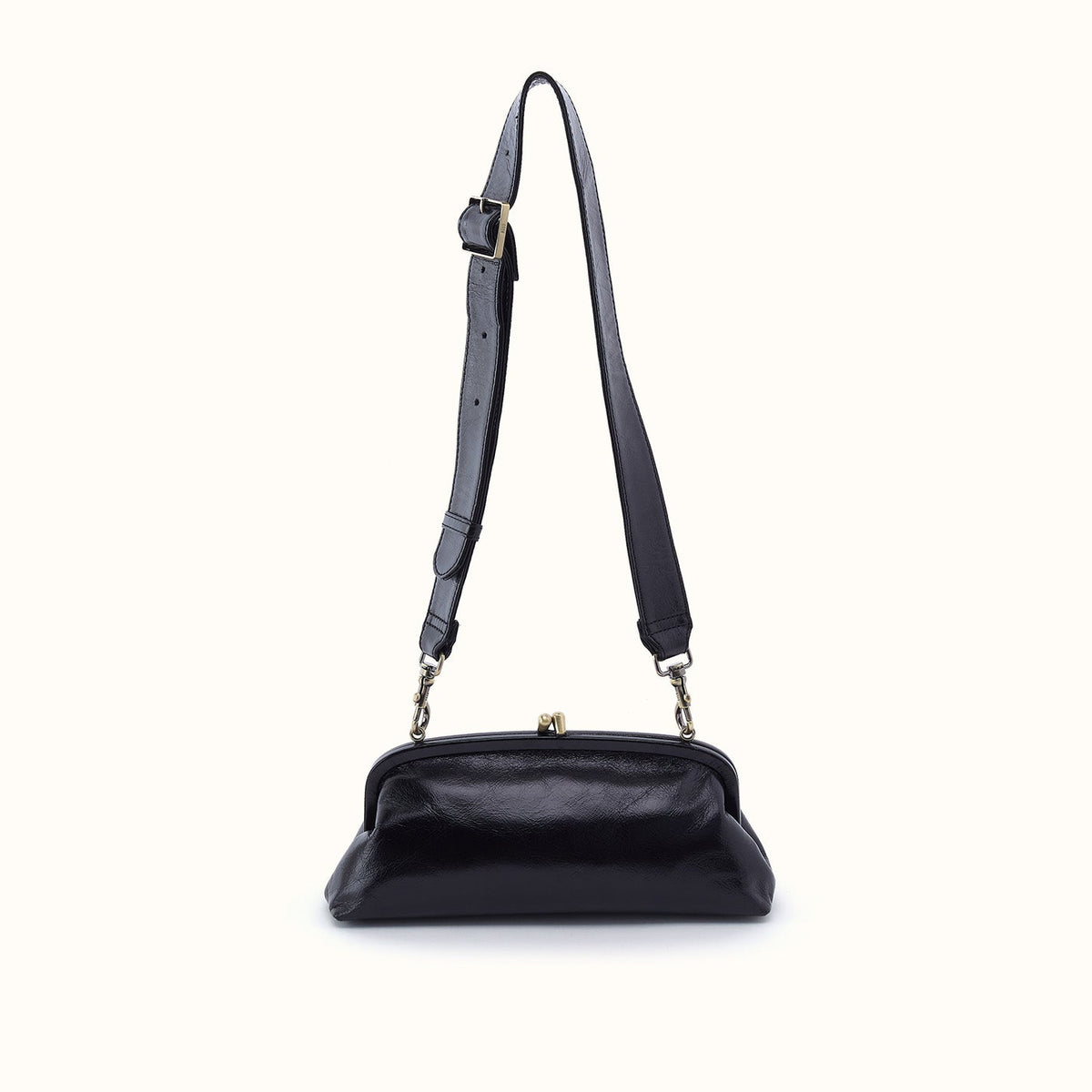 Alba Frame Small Shoulder In Polished Leather