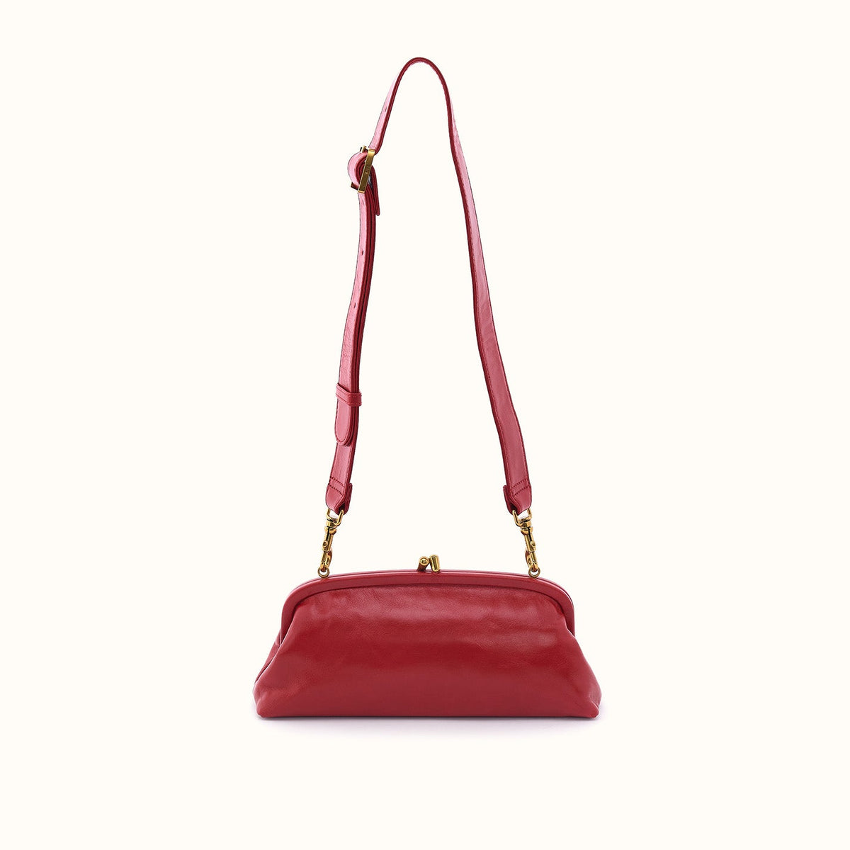 Alba Frame Small Shoulder In Polished Leather