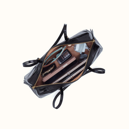 Scottie Satchel In Polished Leather