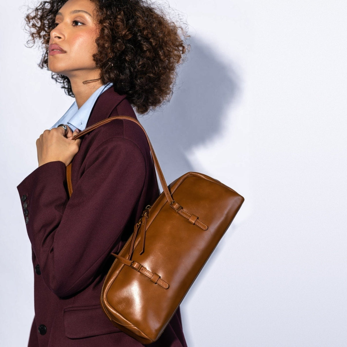 Scottie Satchel In Polished Leather