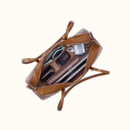 Scottie Satchel In Polished Leather