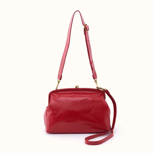 Alba Frame Large Shoulder In Polished Leather