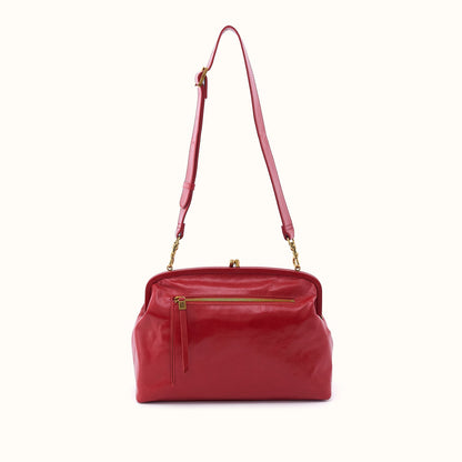 Alba Frame Large Shoulder In Polished Leather