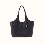 La Jolla Tote In Cloud Leather - Black- FOL