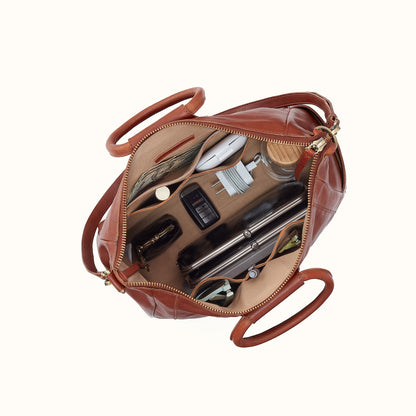 Sheila Large Satchel In Washed Leather